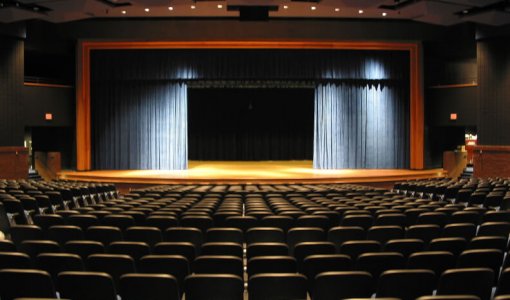 Attleboro High School Auditorium Auditorium stage and seating