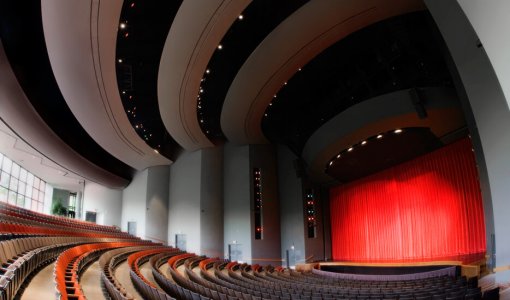 Rows of empty theater seating